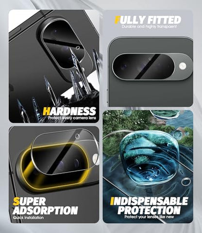 Orzero (3 Pack Camera Lens Protector Compatible for Google Pixel 10 (Not for Pro/XL Model), Protector de Cámera Case Friendly Tempered Glass 9H High Definition Microphone Cutout Anti-Scratch