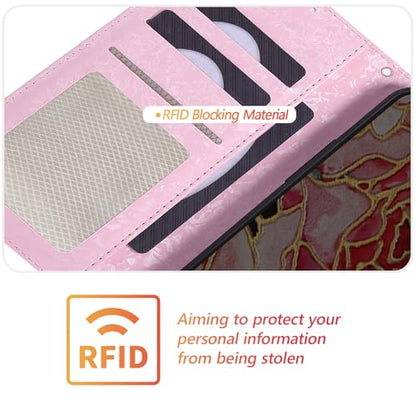 UEEBAI Wallet Case for iPhone 17e/iPhone 16e, PU Leather Phone Cover Kickstand RFID Blocking Flip Case Card Slots Wrist Strap Relief Engraved Pattern Magnetic Closure Flower Folio Wallet, Black Rose - color: Black Rose, size: iPhone 17e/16e