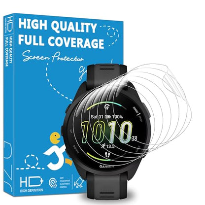 6 Pack Screen Protector for Garmin Forerunner 165 43mm, Soft TPU Film | High Clarity Soft Film, Touch Sensitive, Anti Scratch, Bubble Free, Flexible Screen Protector,Anti Fingerprint - size: For Garmin Forerunner 165 43mm 1.69 Inch