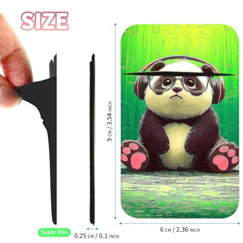Phone Credit Card Holder Stick on, Cell Phone Pocket Self Adhesive Stretchy Stick on Wallet ID Credit Card Case Pouch Sleeve with Flap for All Smartphones, Forest Panda - color: Forest Panda