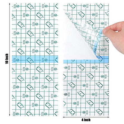 BBTO 50 Pcs Transparent Waterproof Adhesive Dressing Bandage, 10 x 4 Inch - size: 10x4 Inch (Pack of 50)