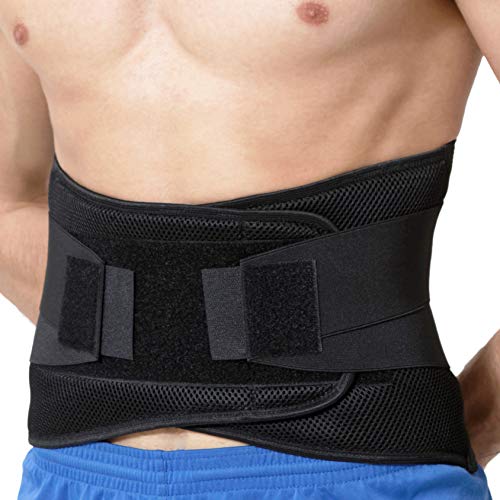 NeoTech Care Adjustable Compression Back Brace Lumbar Support Belt, Black, Size XL - size: X-Large (Pack of 1)