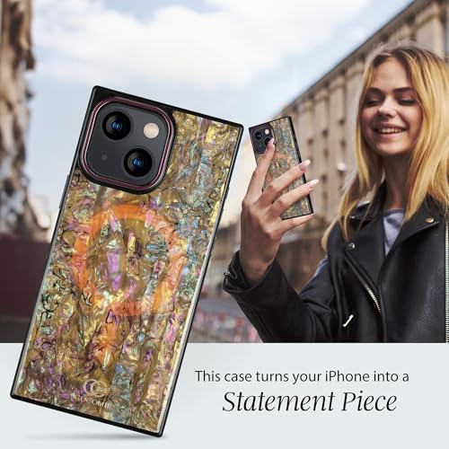 COCOMII Rectangle for iPhone 15 Case, Eclipse Abalone Shell | Compatible with MagSafe Wireless Charging, Shockproof 10ft Drop Protection, Camera & Screen Protection, Premium Glossy Finish - color: Eclipse Abalone Shell, size: iPhone 15 (6.1")