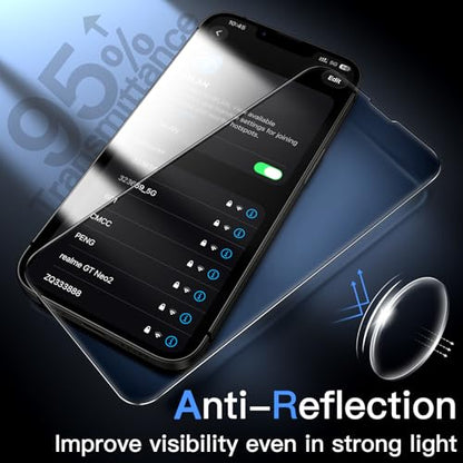 JETech Anti-Reflective 9H+ Screen Protector for iPhone 17e/16e, 2-Pack - size: iPhone 17e/16e