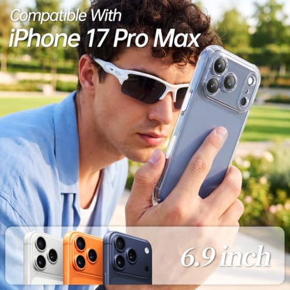 WXR for iPhone 17 Pro Max Case Clear, Anti-Yellowing, Soft TPU, 6.9" - size: for iphone 17 Pro Max Case