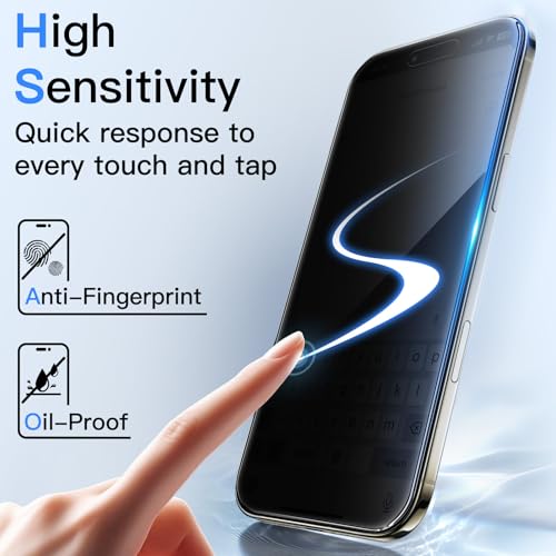 JETech 360° Privacy Screen Protector for iPhone Air, 2-Pack - size: iPhone Air