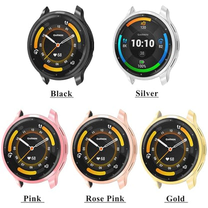 [5Pack] RICHONE Screen Protector Compatible with Venu 3S GPS Smartwatch 41mm Case for Garmin Venu 3S Cases Resist Scratched Full Covers Flexible TPU Screen Protectors - size: Venu 3S 41mm