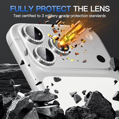 Suoman for iPhone 17 Pro/Pro Max Camera Lens Protector-Grey - color: Diamonds-Grey