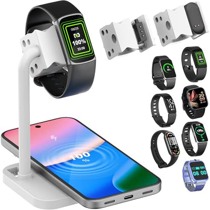 2-in-1 Universal Wireless Charging Dock - color: White Wireless Charging Dock