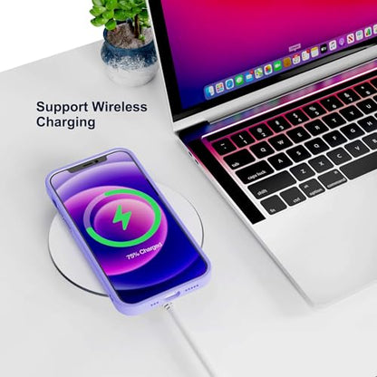 ULAK Compatible with iPhone 12 Case, iPhone 12 Pro Cover, Transparent Frosted Protective Phone Case, Soft TPU Women Girls Shockproof Protective Cover for iPhone 12 & iPhone 12 Pro 6.1 inch, Lilac | Transparent Frosted Protective Case, Soft TPU Women Girls