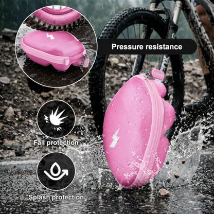 Casmilee Headphones Case Compatible with SHOKZ OpenRun Pro 2/1/Mini, OpenRun Standard/Mini, OpenMove, OpenSwim Pro, OpenSwim, Open-Ear Bone Conduction Sport Headphones, Travel Storage Only (Pink) - color: Pink
