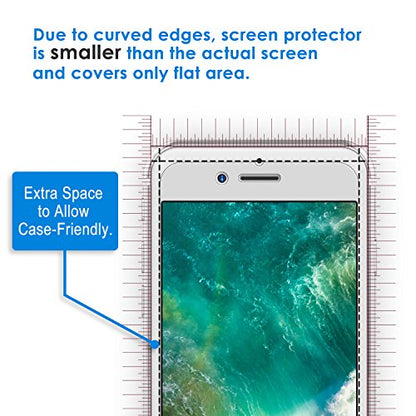 JETech Screen Protector for iPhone 6s/6, 2-Pack | HD Clear, Tempered Glass Film, Anti-Scratch Glass - size: iPhone 6S/6