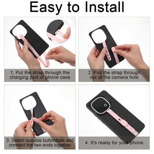 Ymapinc 3Pcs Silicone Phone Strap Grip Holder