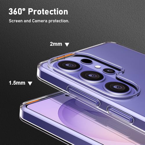 Clear Thin for Samsung Galax S26 Ultra Case, Ultra [Slim Thin] Flexible Clear TPU Phone Case for Galax S26 Ultra Gel Rubber Soft Skin Silicone Protective Case,Transparent