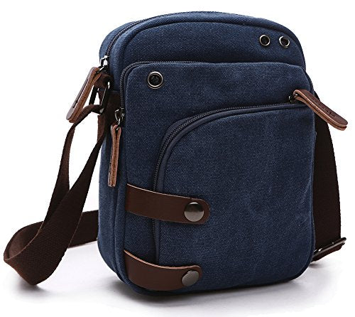 Mini Crossbody Bags for Women and Men - Small Purses and Handbags - Travel Bag - Canvas Shoulder Purse - color: Dark Blue