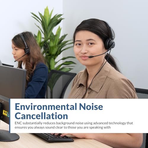 Cyber Acoustics AC-104ENC Mono USB Headset with ENC, in-Line Controls - style: USB Mono ENC Headset