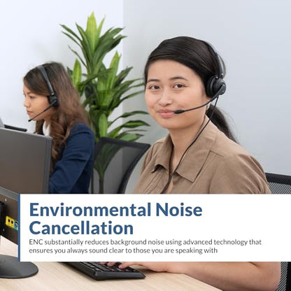 Cyber Acoustics AC-104ENC Mono USB Headset with ENC, in-Line Controls - style: USB Mono ENC Headset