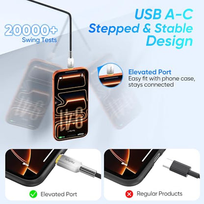 15FT USB C Cable 5-Pack, 60W Fast Charging, 480Mbps Data - color: Grey, size: 15Feet
