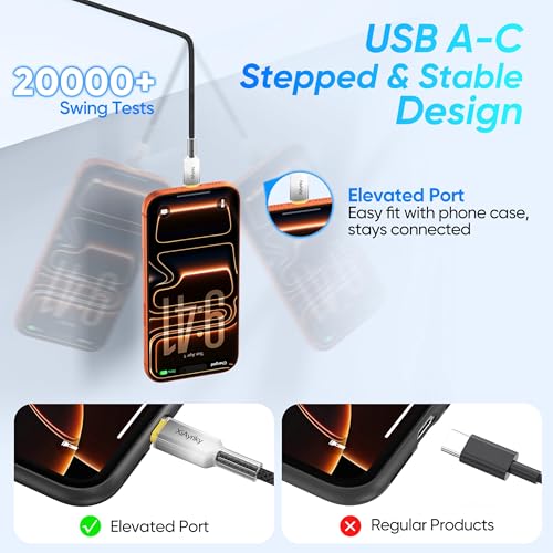 15FT USB A to USB C Cable 5-Pack, 60W 480Mbps Data, Nylon Braided - color: Grey, size: 15Feet