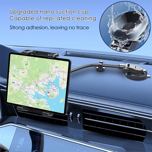 Tablet Holder Mount for Car Truck Dashboard Windshield, Black