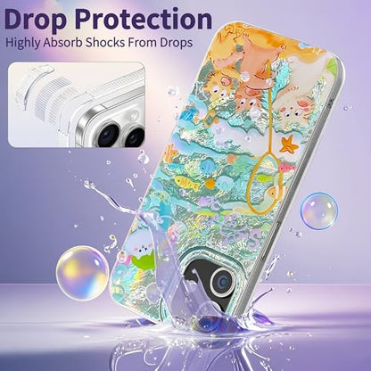 Compatible with iPhone 11 Case,with [Soft Slim][Camera Protection] Cute Fishing Cats Shiny Aesthetic Phone Cover Anti-Yellowing Shockproof Protective Cover for Women Girl - color: Fishing Cats, size: iPhone 11