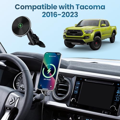 Wireless Charger Magnetic Mount Compatible with Toyota Tacoma 2016-2023 - style: Magnetic Charger Mount