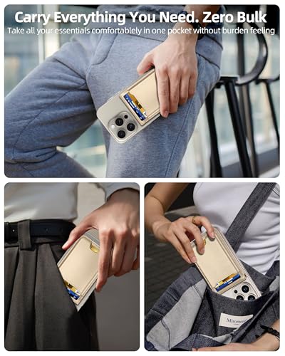 For Magsafe Wallet with Money Clip, 5 Card Holder, Adjustable Stand | Strongest Magnetic Wallet for iPhone 17/16/15/14/13/12 Series, ID Window, RFID Blocking, Not for Mini, Desert Titanium Gold - color: Desert Titanium Gold