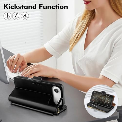 Antsturdy for iPhone 17 Air Phone Wallet Case Women,Black - color: Black