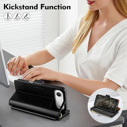 Antsturdy for iPhone 17 Air Phone Wallet Case Women,Black - color: Black