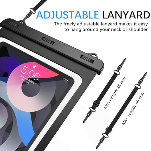 Universal iPad Waterproof Case Dry Bag Pouch for IPad Pro 11" iPad Pro 10.5" IPad 11th/10th/9th/8th iPad Air 6/5/4 10.9" New iPad 9.7 Galaxy Tab S10/S9/S8 S10/S9 FE Galaxy Tab A8/A9+/S6 Lite - size: 11inch