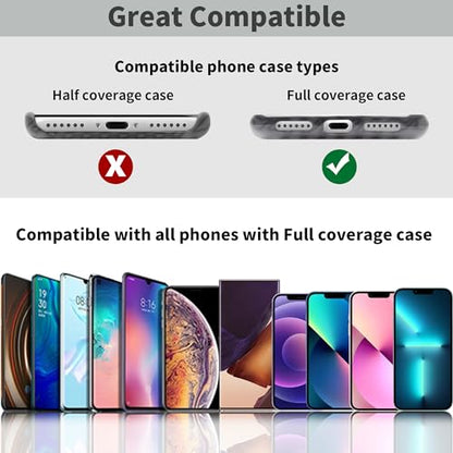 TACOMEGE Phone Tether Tab for iPhone, Cell Phone Lanyard Patch, Phone Strap Replacement Part for All Full Phone Cases - color: Light Grey