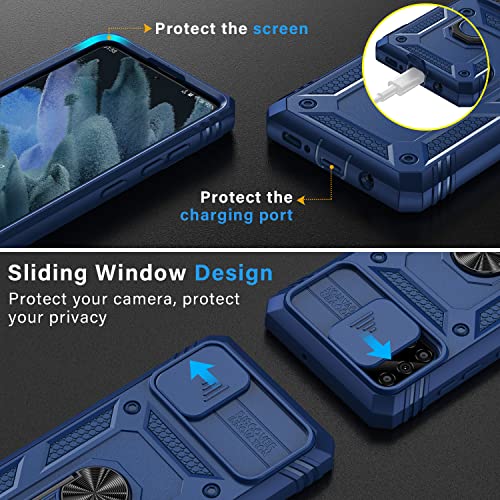 PASNEW Blue Case for Samsung Galaxy S21 Ultra,6.8 inch - color: Blue, size: Galaxy S21 Ultra (6.8 inch)