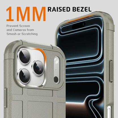 Rugged Shield Compatible with MagSafe Case for iPhone 17 Pro (6.3"), 8ft Military Drop Proof, Wear Resistant Tactical Cover, Light Clay - color: Light Clay-M, size: iPhone 17 Pro