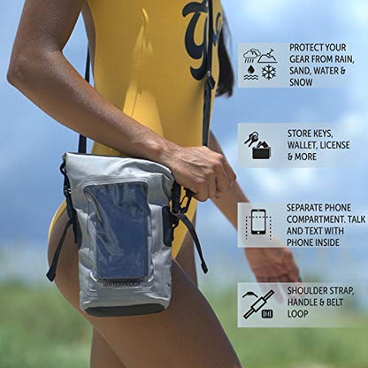 geckobrands Waterproof Phone Tote with 2L Dry Bag and Adjustable Strap – Protect Your Phone and Valuables While on The Go - color: Summer Tie Dye