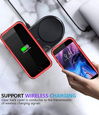 Diverbox for iPhone 8 Plus Case, iPhone 7 Plus Case [Shockproof] [Dropproof] [Dust-Proof],Heavy Duty Protection Phone Case Cover for Apple iPhone 8 Plus & 7 Plus (Red) - color: Red