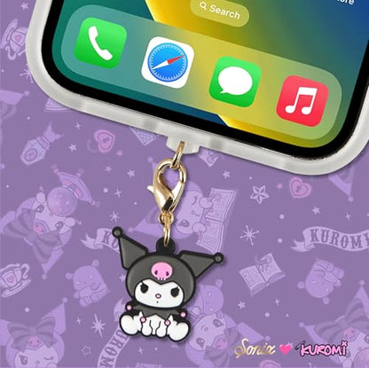 Sonix x Sanrio Dust Plugs - USB C + Lightning Compatible - Sanrio Silicone Character Charging Port Charms (3 Pack) - Hello Kitty, Cinnamoroll, Kuromi - color: Clear/Colorless