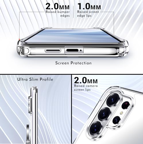 Silverback for Samsung Galaxy S26 Ultra Case Clear with Ring Kickstand, Protective Soft TPU Shock -Absorbing Bumper Shockproof Phone Case for Galaxy S26 Ultra -Clear - size: Galaxy S26 Ultra