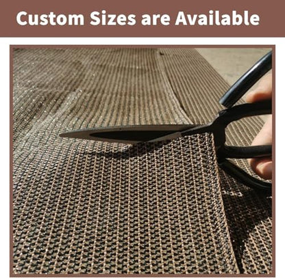 SUNNY GUARD 3' x 16' Balcony Privacy Screen, HDPE Patio Railing Cover Fence - color: Brown, size: 0 3' x 1 6'