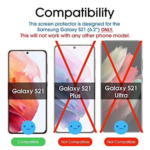 amFilm Hybrid Screen Protector for Samsung Galaxy S21 5G 6.2 inch 2021