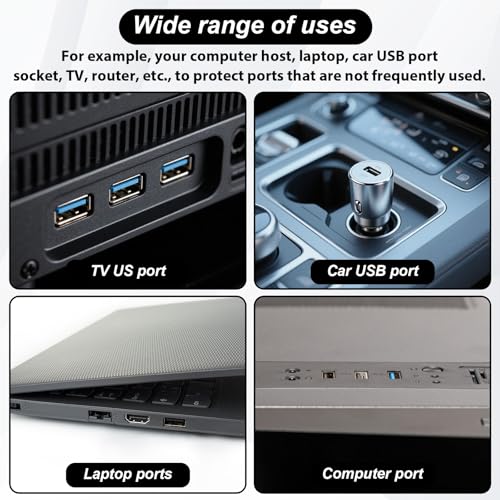 55Pcs USB Port Caps Silicone USB Port Cover Protector Dust Plug
