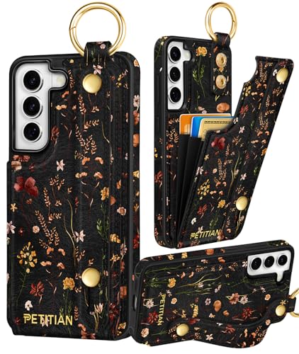 Petitian for Samsung Galaxy S22 Wallet Case, Growing Flower - color: Grow Flower, size: Samsung Galaxy S22