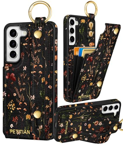Petitian for Samsung Galaxy S22 Plus Wallet Case, Growing Flower - color: Grow Flower, size: Samsung Galaxy S22 Plus