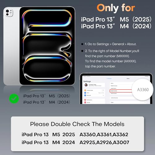 OMOTON 2 Pack 4 Way Privacy Screen Protector for iPad Pro 13 inch M5 M4 - size: iPad Pro 13''