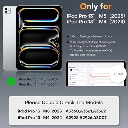 OMOTON 2 Pack 4 Way Privacy Screen Protector for iPad Pro 13 inch M5 M4 - size: iPad Pro 13''