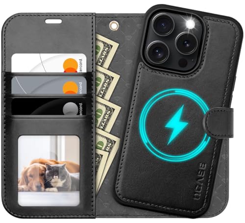 OCASE for iPhone 16 Pro Case Detachable Wallet Case with Card Holder, 2 in 1 Pu Leather Flip Folio with RFID Blocking Stand Wrist Strap Shockproof Phone Cover 6.3 Inch 2024, Graphite - color: Graphite, size: iPhone 16 Pro