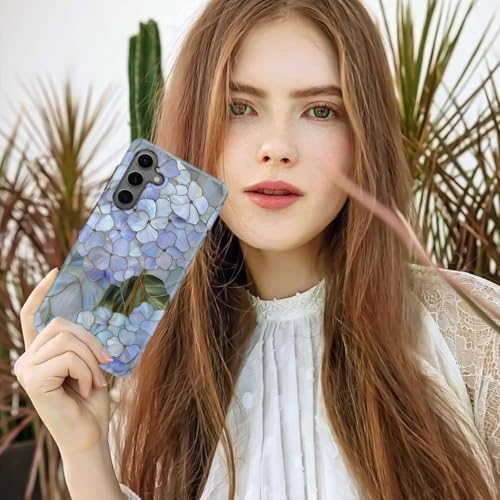 Compatible for Samsung Galaxy S25 FE 5G Case,Double Layer Shockproof Protection Heavy Duty Phone Cover,Pastel Hydrangea - color: Pastel Hydrangea, size: S25 FE