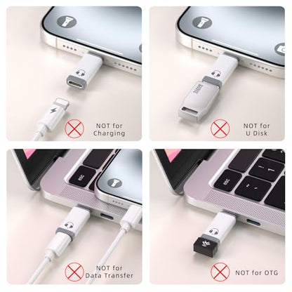Jadebones USB C to Light-ning Headphone Audio Adapter, 2 Pack