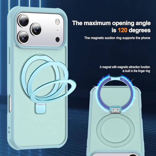 SKYLMW Compatible with iPhone 17 Pro Case with Stand,Blue | iPhone 17 Pro Phone Case 6.3",Magnetic Ring Stand,Compatible with MagSafe,Military-Grade Protection,Great Grip Feeling - color: Blue, size: Iphone 17 Pro