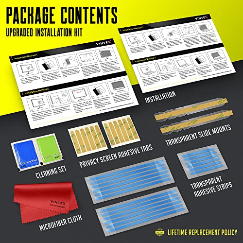 Privacy Screen Adhesive Tabs and Strips for Computer Monitors and Laptops - Replacement kit - size: [1 Pack] Replacement Kit