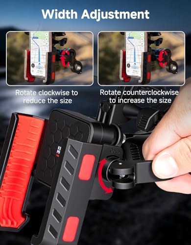 KEMIMOTO Motorcycle Phone Mount with Sun Hat, Fit for Bike, ATV, Scooter